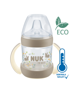 NUK for Nature láhev na učení s kontrolou teploty 150 ml