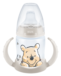 NUK First Choice lahvička na učení Medvídek Pú s kontrolou teploty 150 ml
