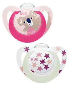 NUK Dudlík Star Den & Noc 2ks (0-6 m., 6-18 m.)